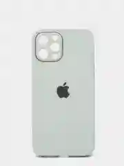 Небесно-голубой чехол для айфон со стеклянной панелью iPhone 11, 12, 13, 14, Pro, 12 Pro Max, 14 Pro