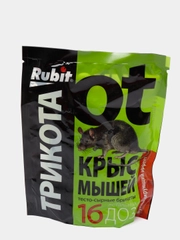 Приманка, отрава от мышей, крыс, грызунов, тесто-сырные брикеты Три Кота, 150 гр