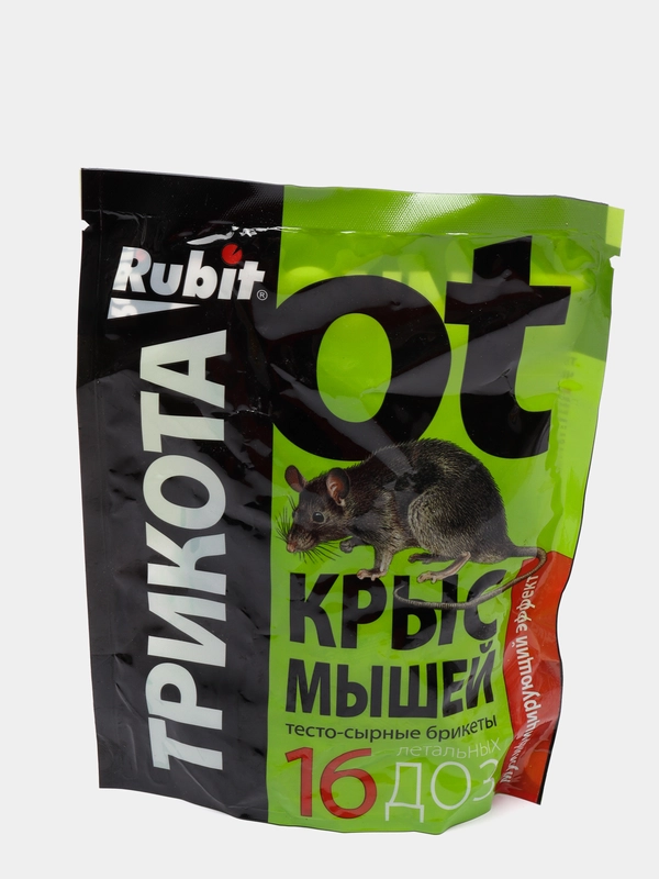 Приманка, отрава от мышей, крыс, грызунов, тесто-сырные брикеты Три Кота, 150 гр