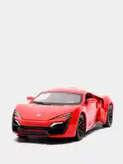Красный металлическая машинка Die Cast 1:24 Lykans Hypersport CZ32A, инерционная