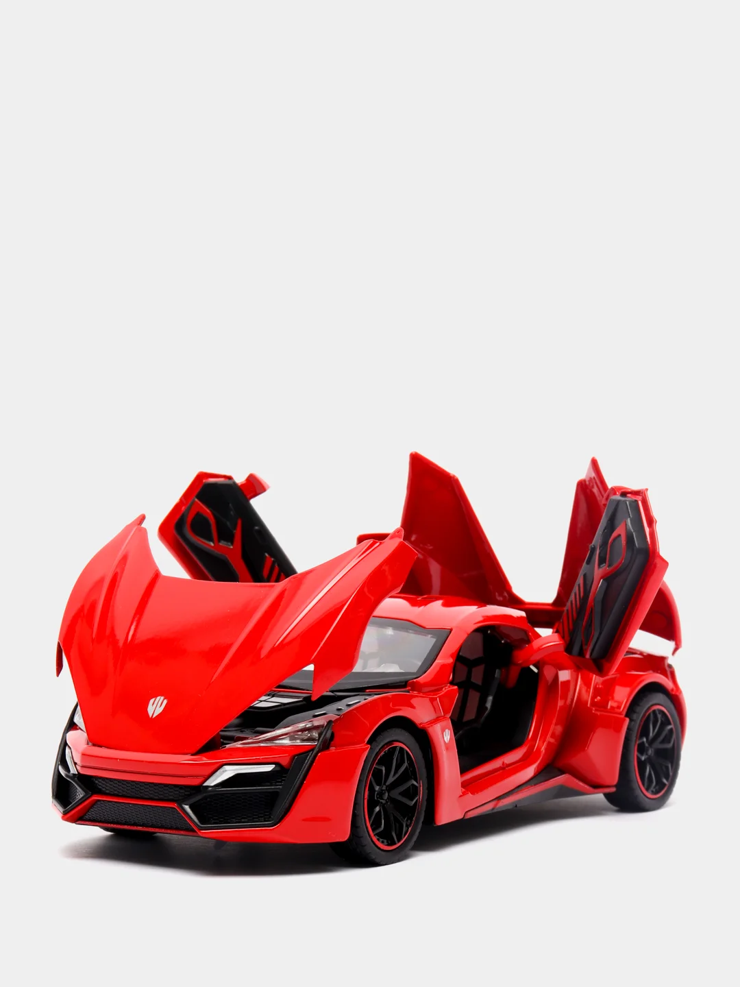 Красный металлическая машинка Die Cast 1:24 Lykans Hypersport CZ32A, инерционная