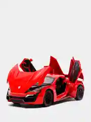 Красный металлическая машинка Die Cast 1:24 Lykans Hypersport CZ32A, инерционная
