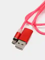 Зеленый кабель магнитный светящийся micro-USB, Lightning, Type-C, 2.1А, Android, iPhone