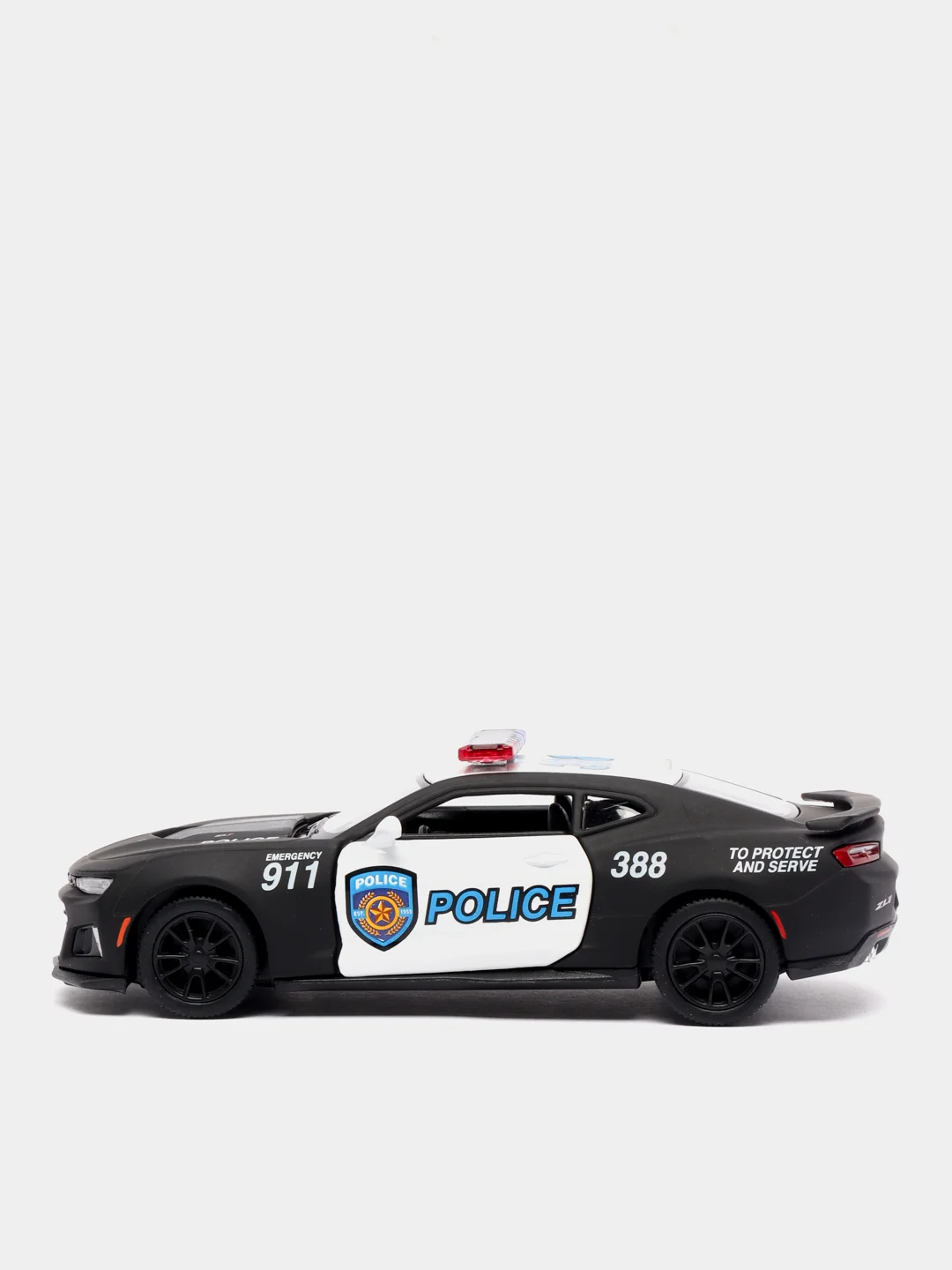 Черный металлическая машинка 1:38 Camaro ZL1 2017 (Police/ Firefighter) KT5399DPR