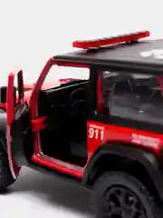 Красный металлическая машина Jeep Wrangler 2018 "Police", "Firefighter" KT5412DPR