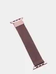 Розовый ремешок для Apple Watch "Миланская петля", металлический