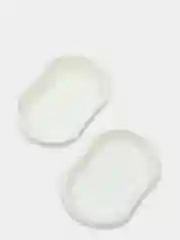 Белый мыльница со съёмной вставкой