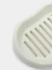 Белый мыльница со съёмной вставкой