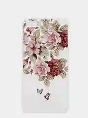 Карамельный чехол на айфон с нежным принтом