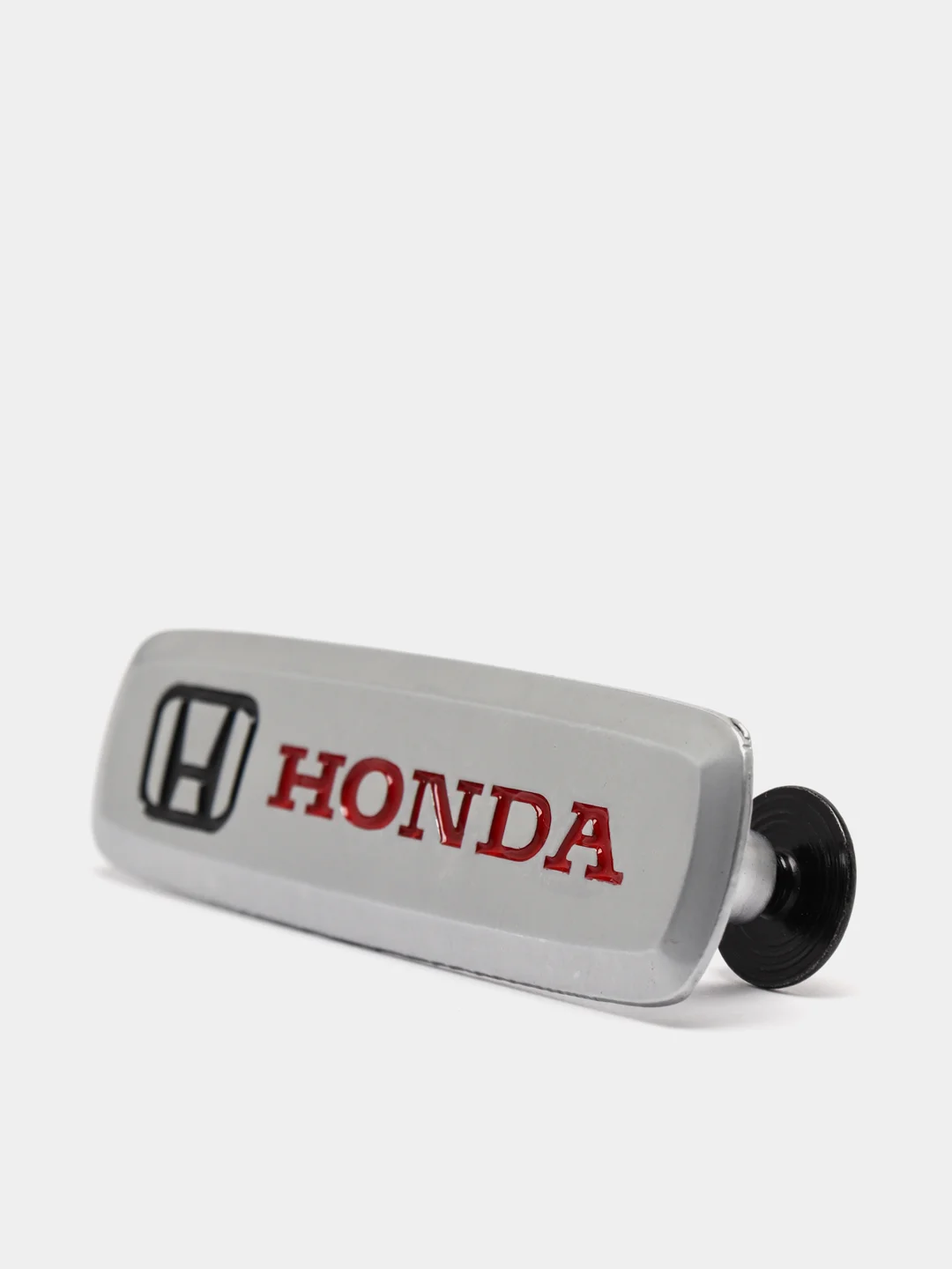 Комплект шильдиков металлических с эмблемой авто "HONDA" и  4 винтовыми креплениями (Пара)