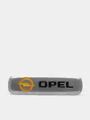 Комплект шильдиков металлических с эмблемой авто "OPEL" и 4 винтовыми креплениями (Пара)