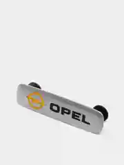 Комплект шильдиков металлических с эмблемой авто "OPEL" и 4 винтовыми креплениями (Пара)