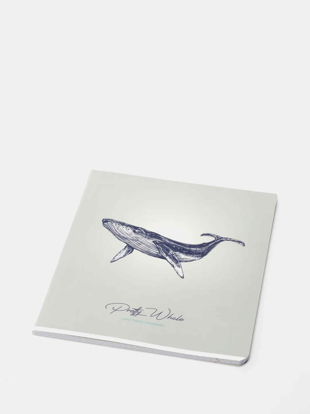 Белый тетрадь 48 листов в клетку "Pretty whale"