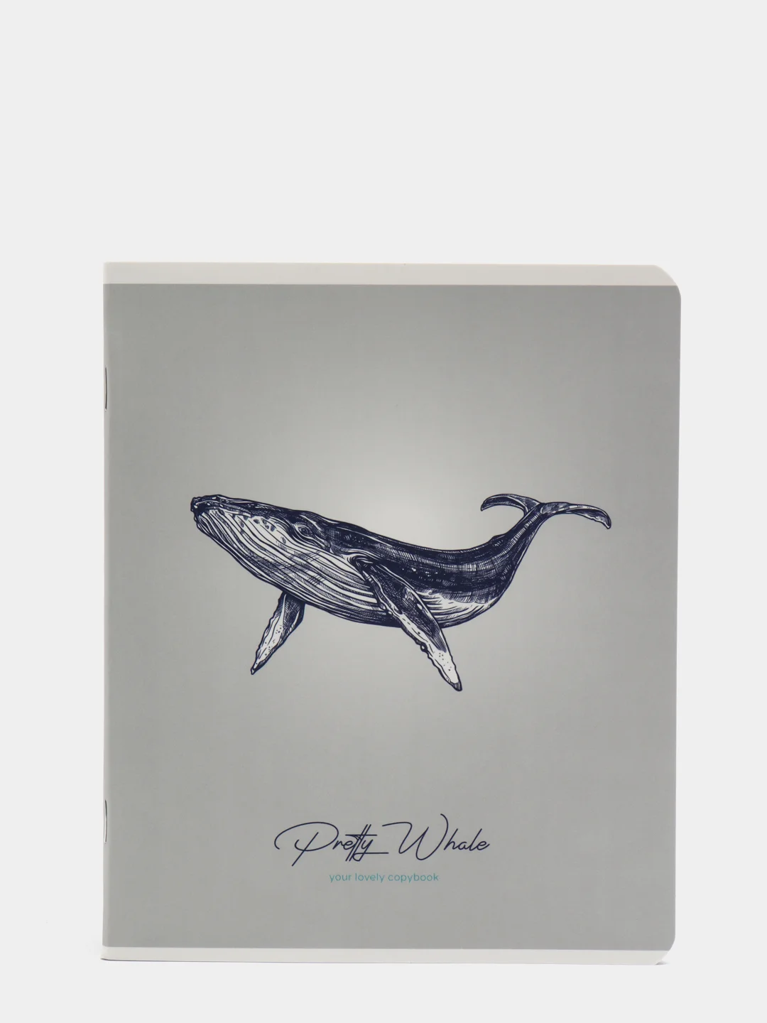 Белый тетрадь 48 листов в клетку "Pretty whale"