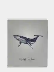 Белый тетрадь 48 листов в клетку "Pretty whale"