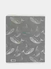 Серый тетрадь 48 листов в клетку "Pretty whale"