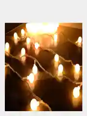 Желтый гирлянда "Матовые шарики", 10 м, 100 ламп, LED, 220В