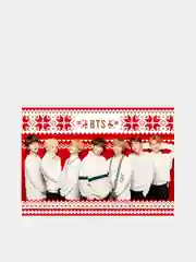 Алый конверт подарочный для денег с фото открыткой k-pop "BTS"