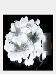Белый гирлянда "Матовые шарики", 10 м, 100 ламп, LED, 220В