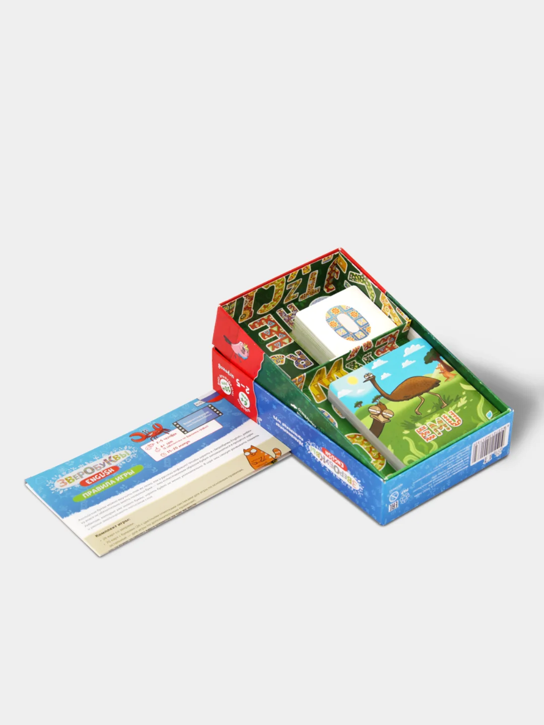 Развивающая настольная игра "Зверобуквы English"