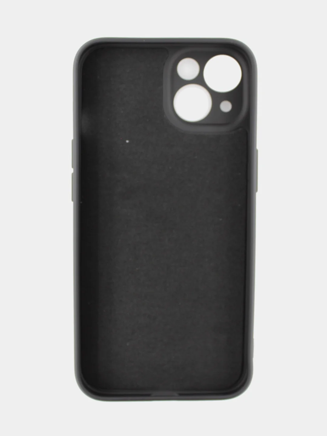 Черный чехол для iPhone 13 силиконовый с soft touch покрытием