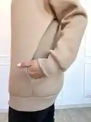 Бежевый худи женский с начесом baro