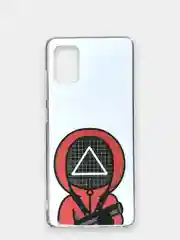 Багровый чехол Samsung Galaxy A51, Самсунг Галакси А51 с рисунком Игра в кальмара