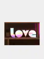 Мятный светодиодный ночник LOVE