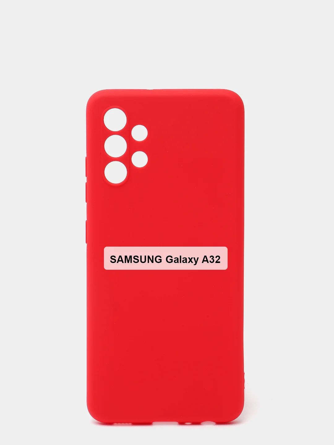 Красный чехол Samsung A12 / M12 / A22 / M32 / M22 / A32 силиконовый с защитой камеры