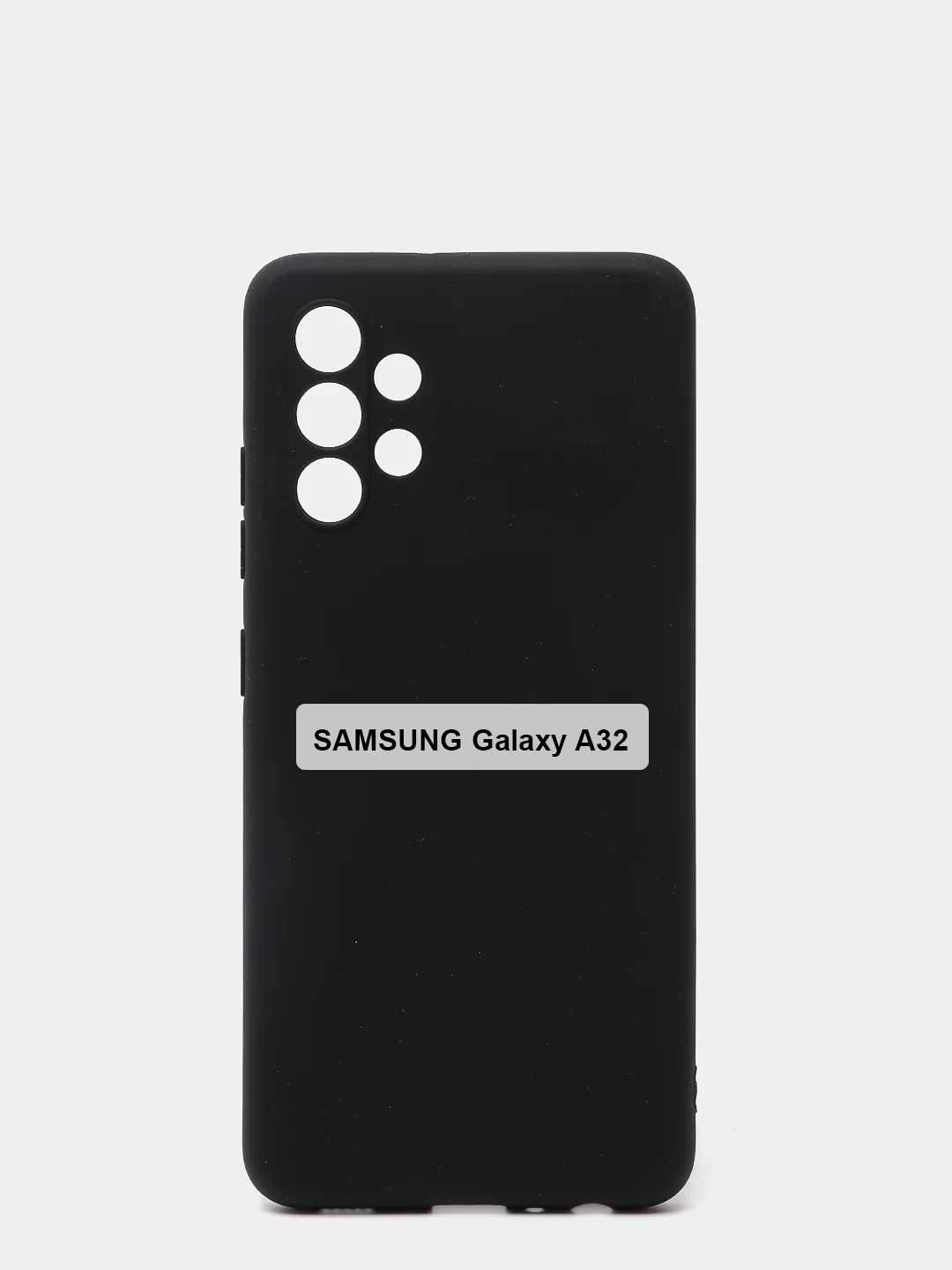 Черный чехол Samsung A12 / M12 / A22 / M32 / M22 / A32 силиконовый с защитой камеры