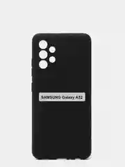Черный чехол Samsung A12 / M12 / A22 / M32 / M22 / A32 силиконовый с защитой камеры
