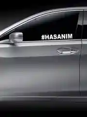 Наклейка на авто "HASANIM", 20 х 3 см