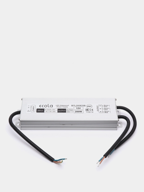 Блок питания для светодиодной ленты влагозащищенный IP67, 12v, 200w