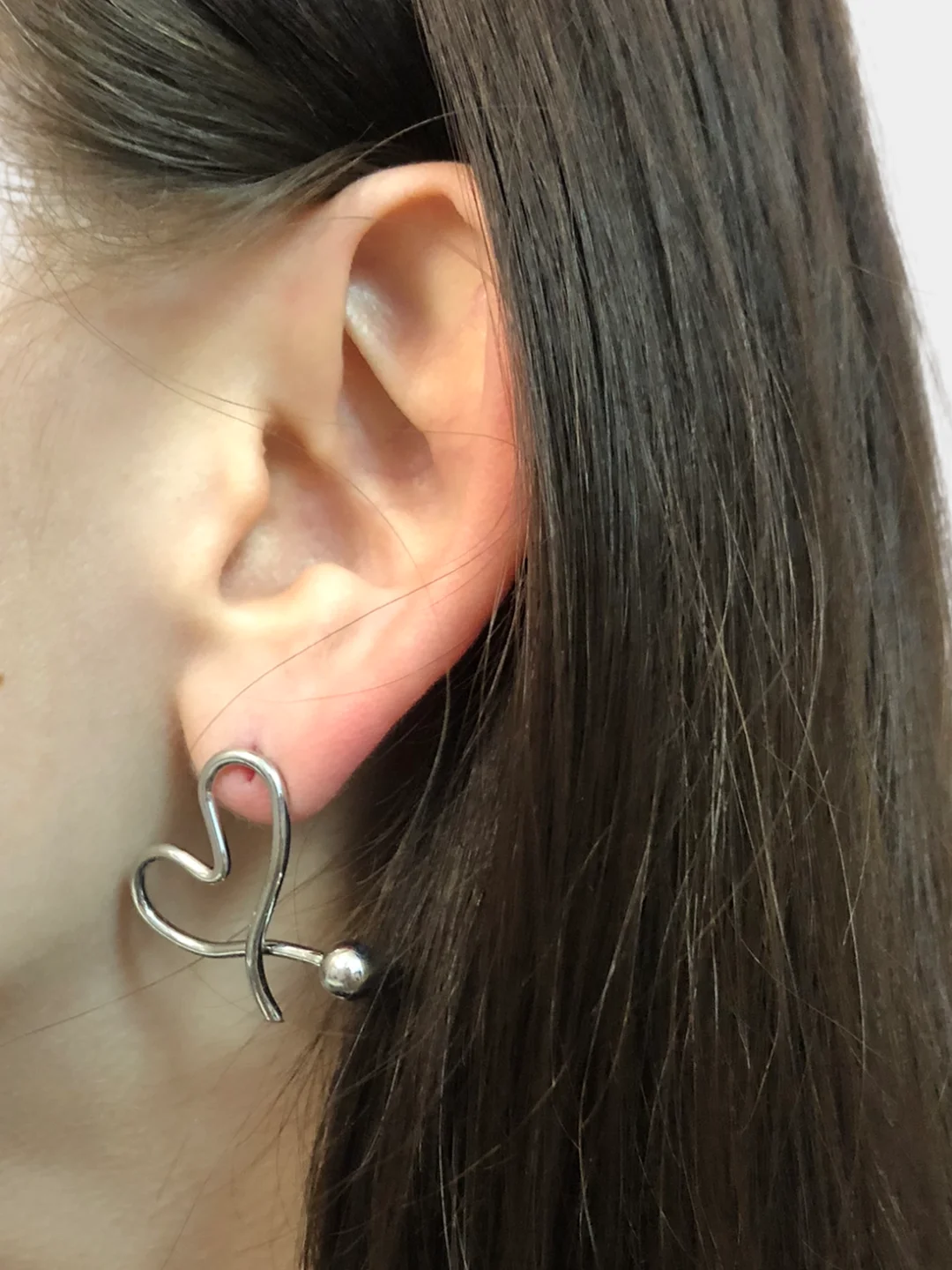 Серьги сердечки, серьги кольца, вечерние нарядные сережки