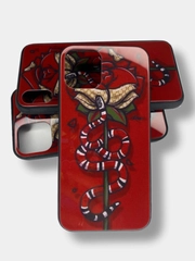 Чехол с рисунком iPhone X, XS, 11 Pro, 12 Mini, стеклянная поверхность