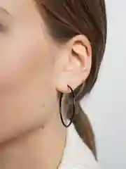 Черный серьги кольца Конго