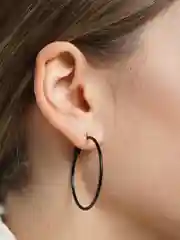 Черный серьги кольца Конго