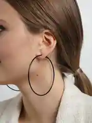 Черный серьги кольца Конго