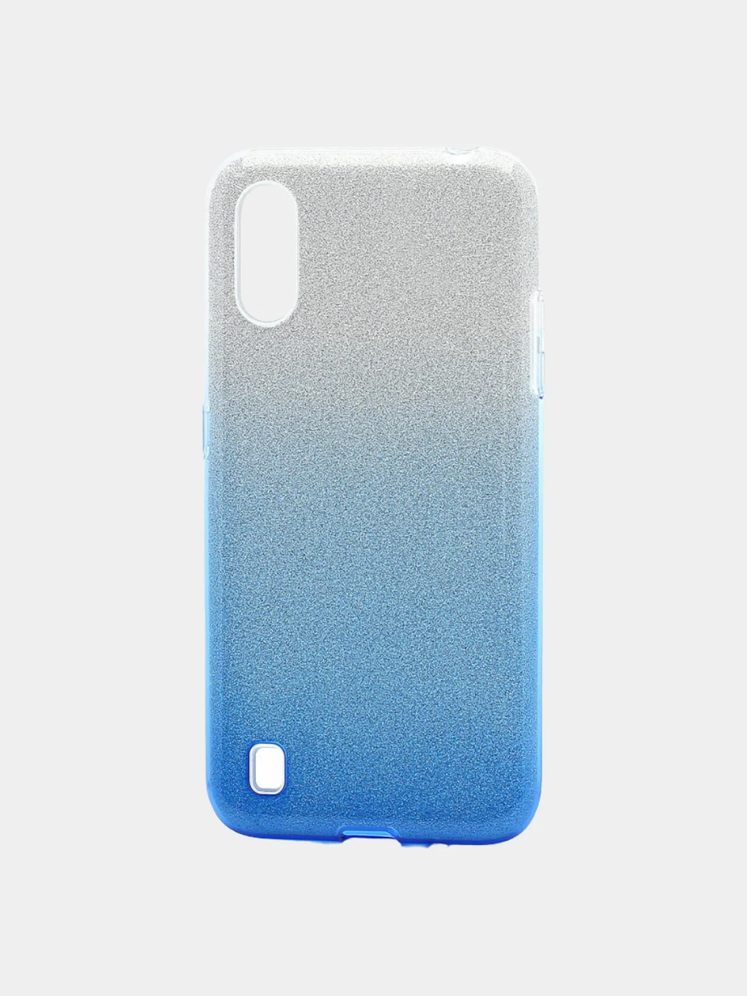 Голубой чехол "Блёстки" для Samsung Galaxy A01, SC097