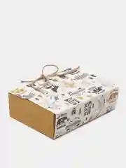 Белый коробка складная подарочная Мужская, 3 вида, на 23 февраля