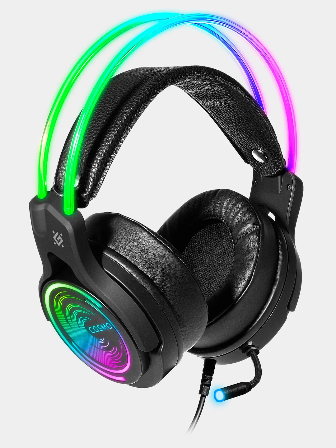 Игровые наушники Defender Cosmo PRO объемный звук 7.1, RGB, 2.1 м