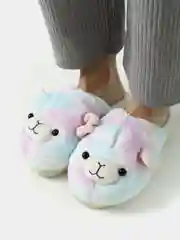 Лавандовый тапочки женские с альпаками