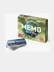 Настольная игра Мемо "Весь мир", 50 карточек + познавательная брошюра