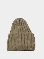 Бежевый меланж шапка на флисе, бини