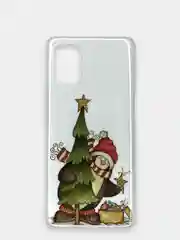 Зеленый чехол для Samsung Galaxy A51, Самсунг Галакси А51 с рисунком "Новый Год", 5 видов