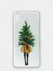 Белый чехол Xiaomi Redmi 7A, Сяоми Редми 7А с рисунком "Новый Год"