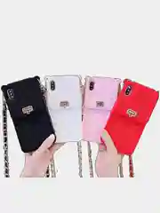 Сумка-чехол для iPhone 11, 12, 12 Pro, 12 Mini, силиконовая, флип с цепочкой