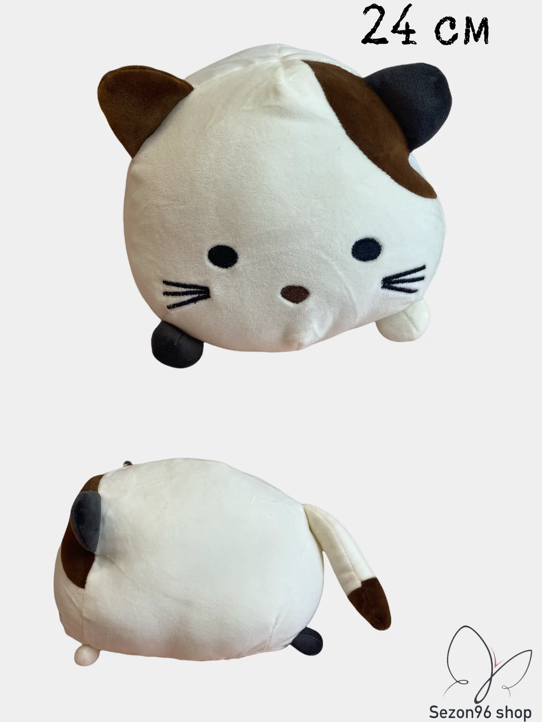 Кремовый мягкая игрушка "Кот-подушка"