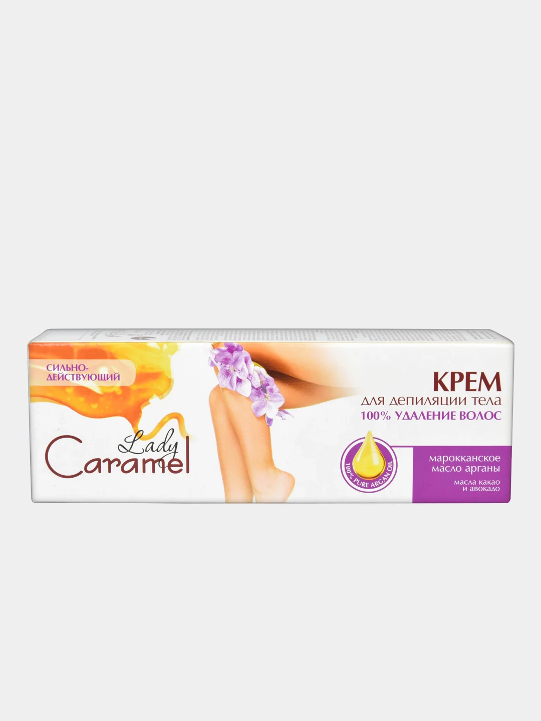 Lady Caramel Крем для депиляции 100% удаление сильнодействующий, 100 мл