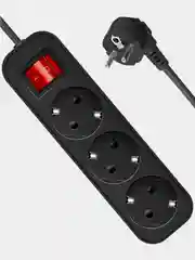 Удлинитель с заземлением Defender G318, выключатель, 1.8 м, 3 розетки